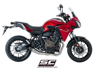 Sc Project Ολόσωμη Εξάτμιση 2-1 Conic Silencer S.Steel/Carbon End Yamaha MT 07 2013 -2016 Euro3(Η Τιμή ειναι ενδεικτική,Ρωτήστε μας για την προσφορά μας)
