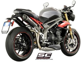 Εξατμίσεις Διπλά Τελικά Sc Project Silencers GP Tech Full Carbon Triumph Speed Triple 1050 2016 - 2017