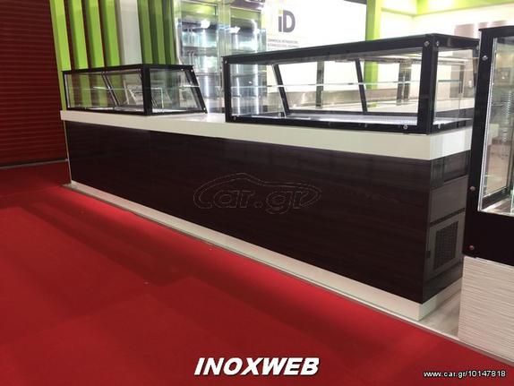 INOXWEB 2025Βιτρινα με corian θερμη με αερα 149x75x130