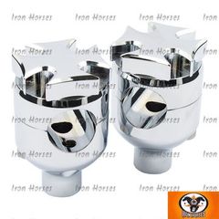 FLAT MALTESE RISER, 2" CHROME/ '73-'02 B.T., TC/B, XL (EXCL. FLT)