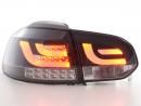 VW Golf 6 VI LED Light Bar Taillights 08-12 Black φαναρια πισω golf vi eautoshop.gr