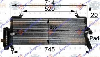 ΨΥΓΕΙΟ A/C 1.1i-1.2i8V-1.4i16V (71.5x     LANCIA  Y 96-03