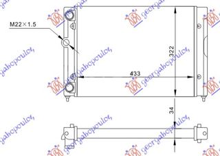 ΨΥΓΕΙΟ 1,4-1,6 (43x32) (ΠΑΡ.ΟΔ) BEHR     VW  GOLF III 92-98     VW  VENTO 92-98