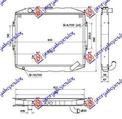 ΨΥΓEIO 2,5TDi M/A+/-A/C(45x59,8x5,3)Χ     MITSUBISHI  PAJERO 92-95     MITSUBISHI  PAJERO 96-01