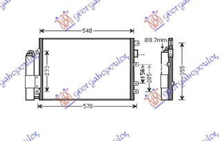 ΨΥΓΕΙΟ A/C 1.4 cc8V 1.6cc16V 5D (51x3     RENAULT  KANGOO 03-08     NISSAN  KUBISTAR 03-09