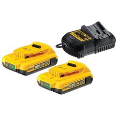 DEWALT 18V XR ΠΟΛΥΦΟΡΤΙΣΤΗΣ ΜΕ 2 X 2.0AH ΜΠΑΤΑΡΙΕΣ DCB115D2-QW(ΕΩΣ 6 ΑΤΟΚΕΣ ή 60 ΔΟΣΕΙΣ)