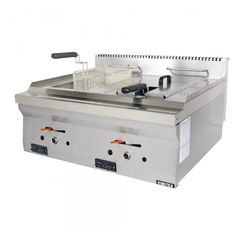 Φριτέζα αερίου επιτραπέζια διπλή 16 / 20 Lt-INOX24-thumb-1