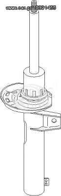 Αμορτισέρ εμπρόσθιο , γόνατο , αέρος-λαδιού (ΚΑΙΝΟΥΡΓΙΟ) ,VW ,PASSAT 2005-2014  ( ΔΙΆΜΕΤΡΟΣ 55mm)