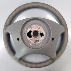 TIMONI MERCEDES C-CLASS W202 ΓΚΡΙ ΔΕΡΜΑΤΙΝΟ-thumb-1