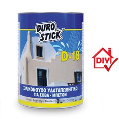 DUROSTICK D-18 Σιλικονούχο υδαταπωθητικό για σοβά & μπετόν ΣΥΣΚΕΥΑΣΙΑ 4lt(ΝΤ1804)+ ΔΩΡΟ ΓΑΝΤΙΑ ΕΡΓΑΣΙΑΣ(ΕΩΣ 6 ΑΤΟΚΕΣ ή 60 ΔΟΣΕΙΣ