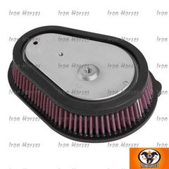 K&N REPLACEMENT FILTER ELEMENT /  '08-'15 DYNA, '08-'16 TOURING 