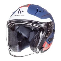 Κράνος Jet ΜΤ Helmets Avenue SV Crossroad Μπλε Κόκκινο Άσπρο MTH000KRA210