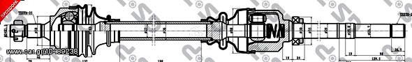 ΗΜΙΑΞΩΝΙΟ ΔΕ.P307 1.6 00- ΚΑΙΝ. GSP 245104 CITROEN BERLINGO CITROEN C4 PEUGEOT 307 PEUGEOT PARTNER