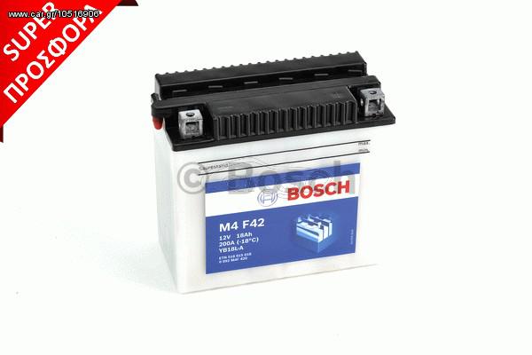 ΜΠΑΤΑΡΙΑ ΜΟΤΟ Μ4 18Ah/180A ΔΕΞ ΚΑΙΝ. BOSCH 0092M4F420 KAWASAKI MOTORCYCLES GTR KAWASAKI MOTORCYCLES Z MOTO GUZZI MC NEVADA MOTO GUZZI MC V MOTO-MORINI MC 350 MOTO-MORINI MC CAMEL MOTO-MORINI MC COGUA