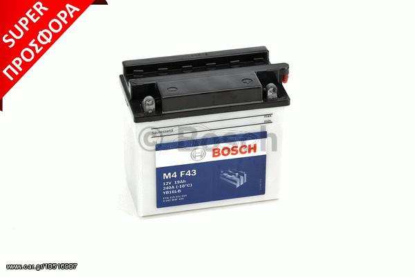 ΜΠΑΤΑΡΙΑ ΜΟΤΟ Μ4 19Ah/190A ΔΕΞ ΚΑΙΝ. BOSCH 0092M4F430 HARLEY-DAVIDSON MC BAD KAWASAKI MOTORCYCLES GPZ