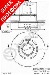 ΔΙΣΚΟΙ ΦΡΕΝΩΝ OPEL ASCONA ΚΑΙΝ. BREMBO 08295320 OPEL ASCONA OPEL KADETT OPEL MANTA OPEL REKORD