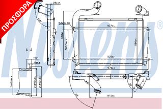 INTERCOOLER SCANIA R ΚΑΙΝ. NISSENS 97061 SCANIA P,G,R,T