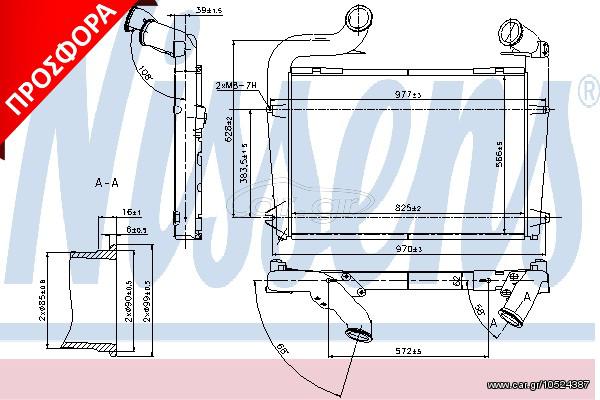 INTERCOOLER SCANIA R ΚΑΙΝ. NISSENS 97061 SCANIA P,G,R,T