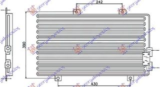 ΨΥΓΕΙΟ A/C 95- TS(54.5x34.5) ΚΑΙΝ. GBG 60610662 ALFA ROMEO  145 94-99 ALFA ROMEO  145 99-01 ALFA ROMEO  146 94-99 ALFA ROMEO  146 99-01 ALFA ROMEO  155 92-97