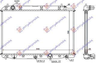 ΨΥΓΕΙΟ 2,2 CTDi (39,5x65x26) ΜΗΧΑΝΙΚΟ ΚΑΙΝ. GBG 19010-RMA-E01 HONDA  CR-V 02-07 HONDA  FRV 06-11