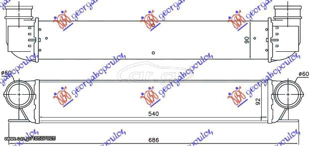 ΨΥΓΕΙΟ INTERC. 2,0-2,5-3,0 ΠΕΤΡ (540x ΚΑΙΝ. GBG 17512247359 BMW  SERIES 5 (E39) 96-02 BMW  SERIES 7 (E38) 95-02