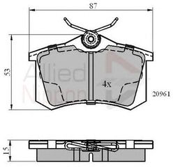 TAKAKIA ΚΑΙΝ. COMLINE ADB0108 AUDI A4 AUDI A6 PEUGEOT 405 RENAULT MEGANE RENAULT SCENIC SEAT CORDOBA SEAT EXEO SEAT IBIZA SEAT TOLEDO VW CORRADO VW GOLF VW JETTA VW PASSAT VW POLO VW SCIROCCO VW VENT