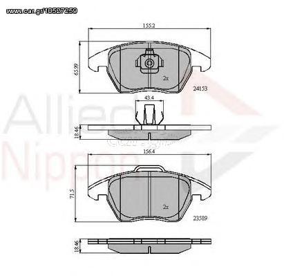 TAKAKIA ΚΑΙΝ. COMLINE ADB01308 CITROEN C4 PEUGEOT 207 PEUGEOT 208 PEUGEOT 3008 PEUGEOT 307 PEUGEOT 308 PEUGEOT 5008 PEUGEOT RCZ SEAT Mii SKODA CITIGO VW UP