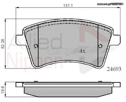 TAKAKIA ΚΑΙΝ. COMLINE ADB01707 MERCEDES-BENZ CITAN RENAULT KANGOO