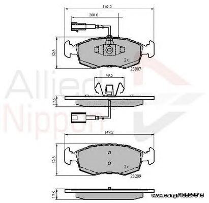 TAKAKIA ΚΑΙΝ. COMLINE ADB12044 FIAT 500 FIAT PUNTO