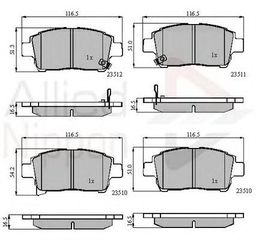 TAKAKIA ΚΑΙΝ. COMLINE ADB31155 TOYOTA COROLLA TOYOTA MR TOYOTA PRIUS