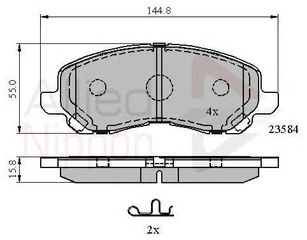 TAKAKIA ΚΑΙΝ. COMLINE ADB31256 CHRYSLER SEBRING CITROEN C4 DODGE AVENGER DODGE CALIBER JEEP COMPASS JEEP PATRIOT LANCIA FLAVIA MITSUBISHI ASX MITSUBISHI GALANT MITSUBISHI LANCER MITSUBISHI OUTLANDER 