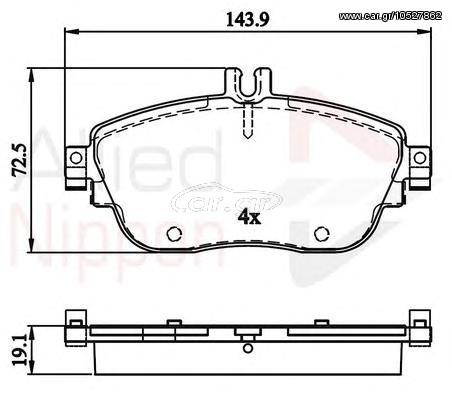 TAKAKIA ΚΑΙΝ. COMLINE ADB32208 MERCEDES-BENZ A-CLASS MERCEDES-BENZ B-CLASS MERCEDES-BENZ CLA MERCEDES-BENZ GLA-CLASS