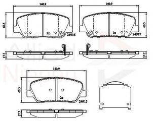 TAKAKIA ΚΑΙΝ. COMLINE ADB32259 HYUNDAI GRANDEUR HYUNDAI i30 HYUNDAI VELOSTER KIA CEE`D KIA CEE'D KIA OPTIMA KIA PRO