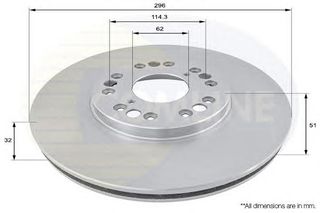 ΔΙΣΚΟΠΛΑΚΑ ΚΑΙΝ. COMLINE ADC0162V LEXUS GS LEXUS IS LEXUS LS LEXUS SC