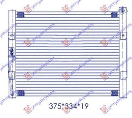 ΨΥΓΕΙΟ A/C ΒΕΝΖΙΝΗ (33x33x2,5) 93-95 ΚΑΙΝ. GBG 80110SR1A23 HONDA  CIVIC H/B 92-96 HONDA  CIVIC SEDAN 92-96 HONDA  CRX TARGA 95-04