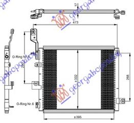 ΨΥΓΕΙΟ A/C  1.1cc 12V (41x34) ΚΑΙΝ. GBG 97606-05500 HYUNDAI  ATOS PRIME 03-07