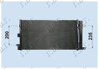 ΨΥΓΕΙΟ A/C (56.5x30.8x1,6)  1.4cc 8V ΚΑΙΝ. GBG 51758873 FIAT  DOBLO 05-09