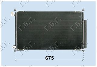 ΨΥΓΕΙΟ A/C 2,4-3,0 V6 (65.3x35.6x1,6) ΚΑΙΝ. GBG 80110-SDA-A01 HONDA  ACCORD 03-08