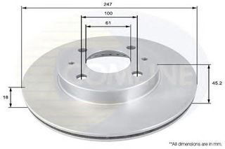 ΔΙΣΚΟΠΛΑΚΑ ΚΑΙΝ. COMLINE ADC0242V NISSAN ALMERA