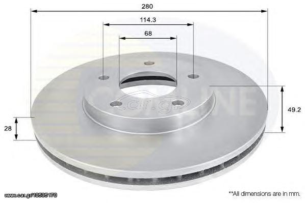 ΔΙΣΚΟΠΛΑΚΑ ΚΑΙΝ. COMLINE ADC0260V NISSAN ALMERA NISSAN MAXIMA NISSAN PRIMERA NISSAN X-TRAIL