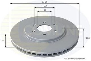 ΔΙΣΚΟΠΛΑΚΑ ΚΑΙΝ. COMLINE ADC0269V NISSAN NAVARA NISSAN PATHFINDER