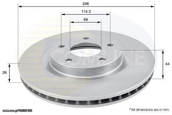 ΔΙΣΚΟΠΛΑΚΑ ΚΑΙΝ. COMLINE ADC0274V NISSAN JUKE NISSAN QASHQAI NISSAN X-TRAIL RENAULT KOLEOS