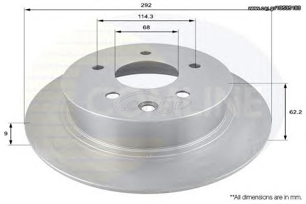 ΔΙΣΚΟΠΛΑΚΑ ΚΑΙΝ. COMLINE ADC0275 NISSAN JUKE NISSAN PULSAR NISSAN QASHQAI