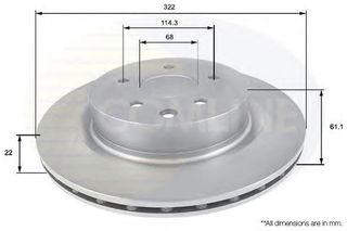 ΔΙΣΚΟΠΛΑΚΑ ΚΑΙΝ. COMLINE ADC0278V NISSAN 350