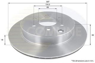 ΔΙΣΚΟΠΛΑΚΑ ΚΑΙΝ. COMLINE ADC0282V NISSAN NAVARA NISSAN PATHFINDER