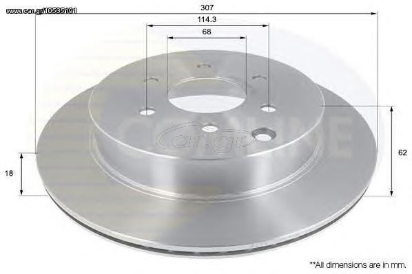 ΔΙΣΚΟΠΛΑΚΑ ΚΑΙΝ. COMLINE ADC0282V NISSAN NAVARA NISSAN PATHFINDER