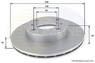 ΔΙΣΚΟΠΛΑΚΑ ΚΑΙΝ. COMLINE ADC0328V MITSUBISHI CARISMA MITSUBISHI COLT MITSUBISHI LANCER MITSUBISHI MIRAGE PROTON GEN PROTON PERSONA PROTON SATRIA PROTON WIRA