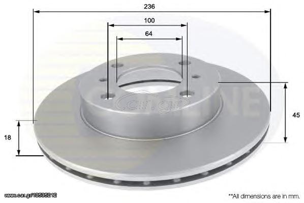 ΔΙΣΚΟΠΛΑΚΑ ΚΑΙΝ. COMLINE ADC0328V MITSUBISHI CARISMA MITSUBISHI COLT MITSUBISHI LANCER MITSUBISHI MIRAGE PROTON GEN PROTON PERSONA PROTON SATRIA PROTON WIRA