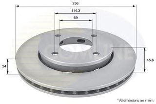 ΔΙΣΚΟΠΛΑΚΑ ΚΑΙΝ. COMLINE ADC0374V MITSUBISHI COLT SMART FORFOUR