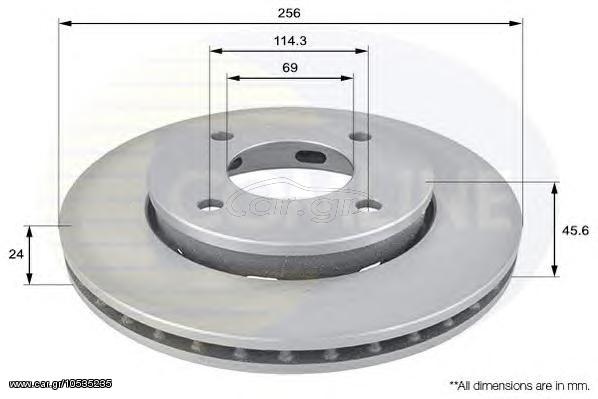 ΔΙΣΚΟΠΛΑΚΑ ΚΑΙΝ. COMLINE ADC0374V MITSUBISHI COLT SMART FORFOUR